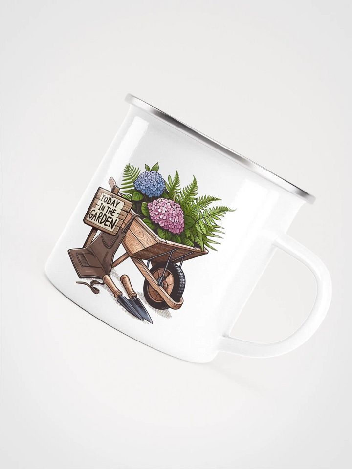 Today in the Garden enamel mug! product image (1)