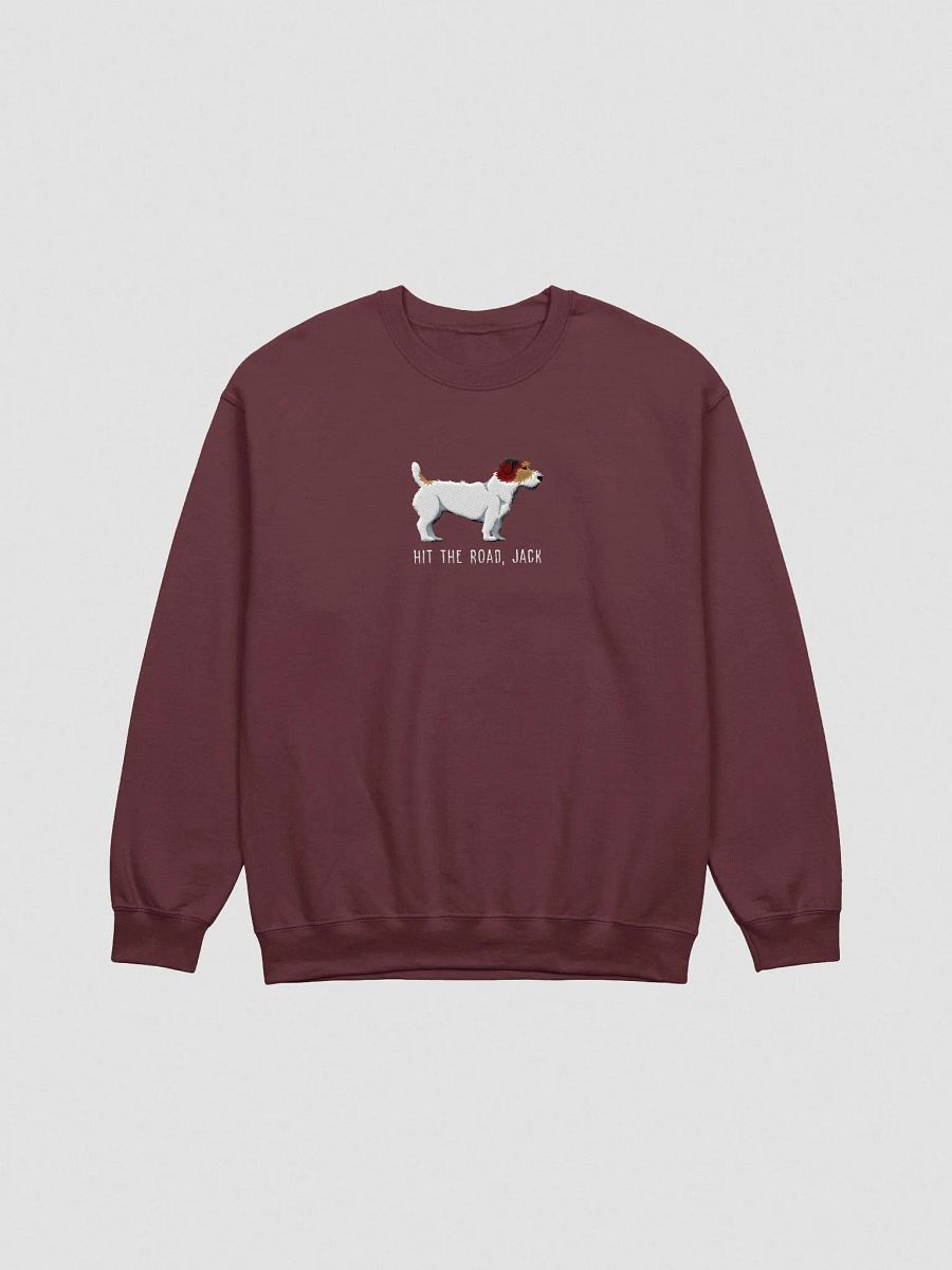 Hit the Road, Jack Sweatshirt (Embroidered) of a Jack Russell Terrier(Rough Coat, Tricolor) product image (4)