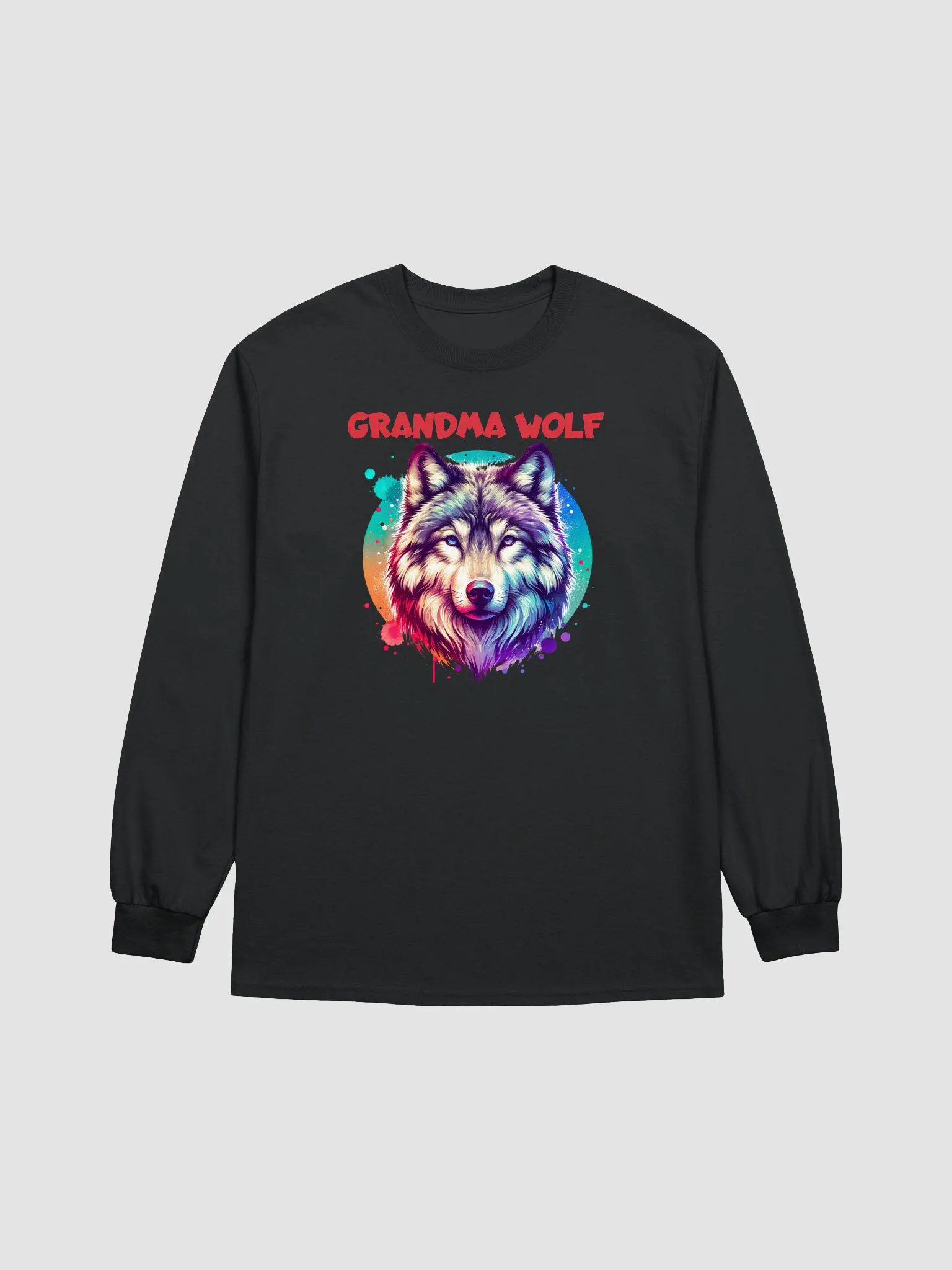 Grandma Wolf Splatter Long Sleeve Tee product image (2)