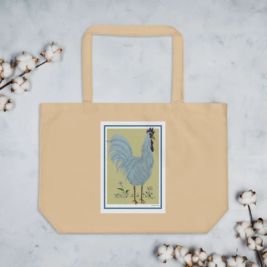 Eco Friendly Tote Bag with Chicken and Yellow Background product image (7)