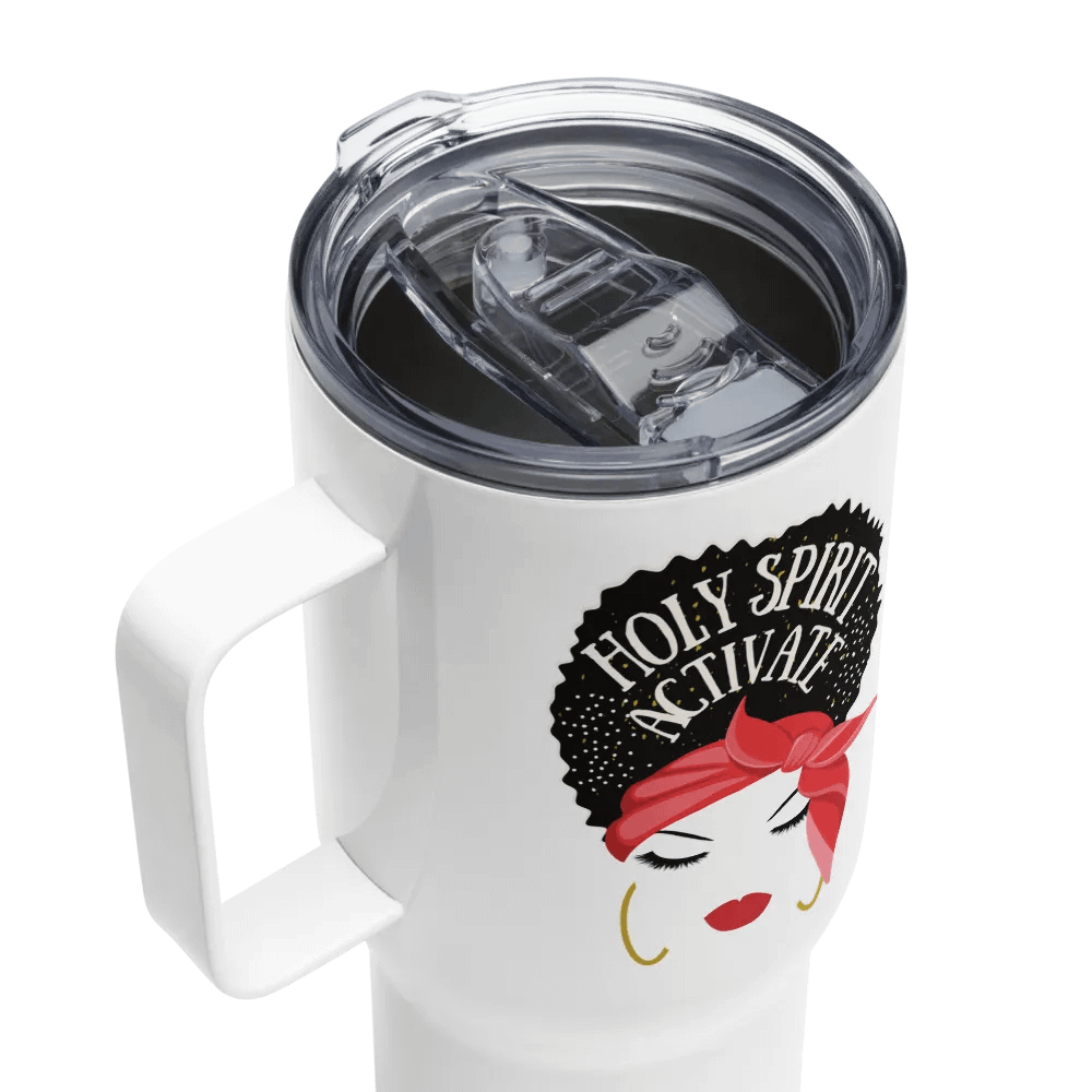 Red- Holy Spirit Activate 25 OZ Stainless Steel Tumbler With Handle product image (8)