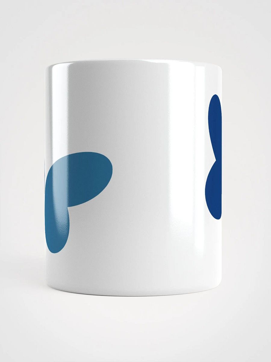Blue Butterfly Wings White Glossy Mug product image (3)
