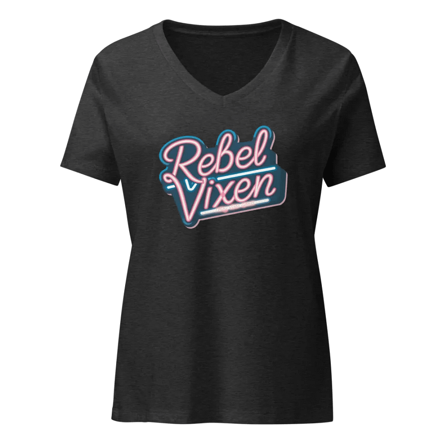 Rebel Vixen Neon V-neck Women's Tee product image (3)