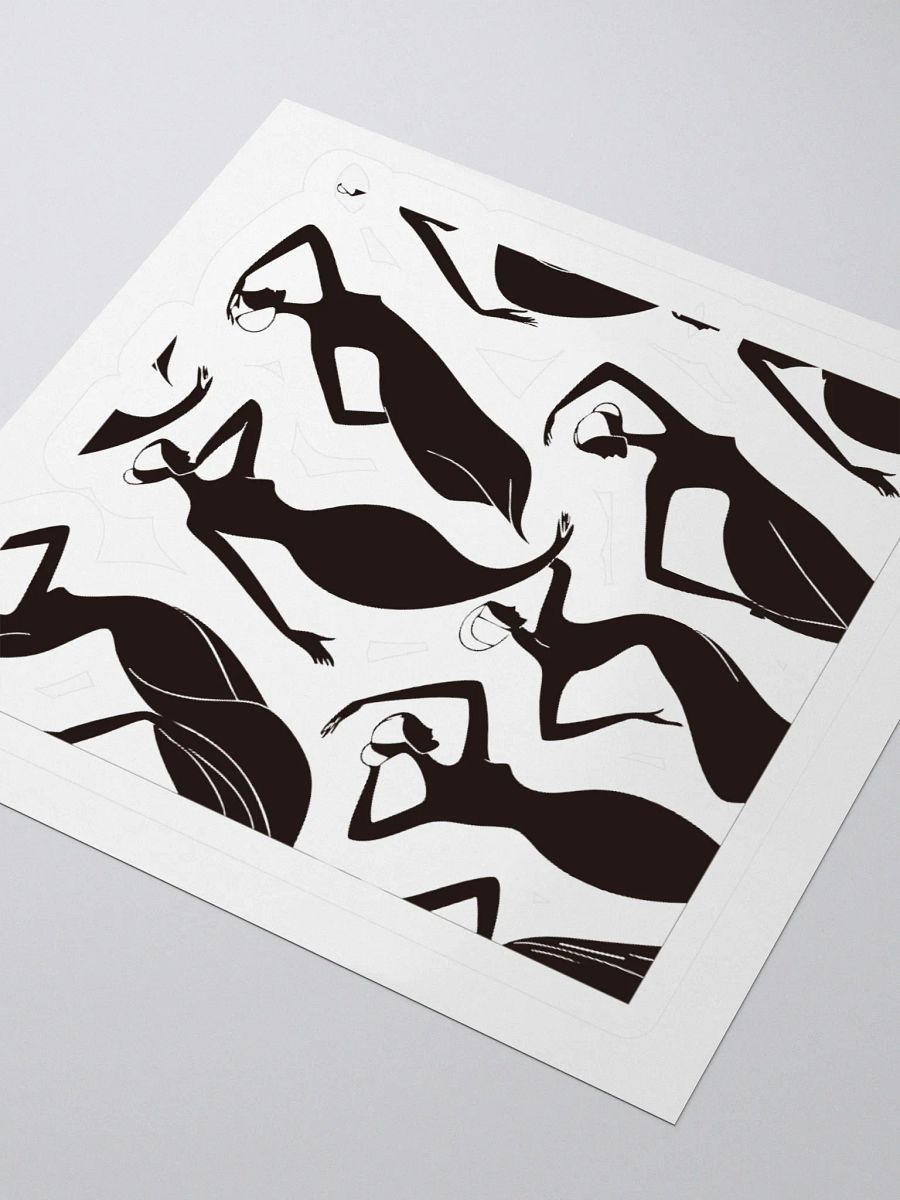 Abstract Female Silhouettes Kiss Cut Stickers product image (9)