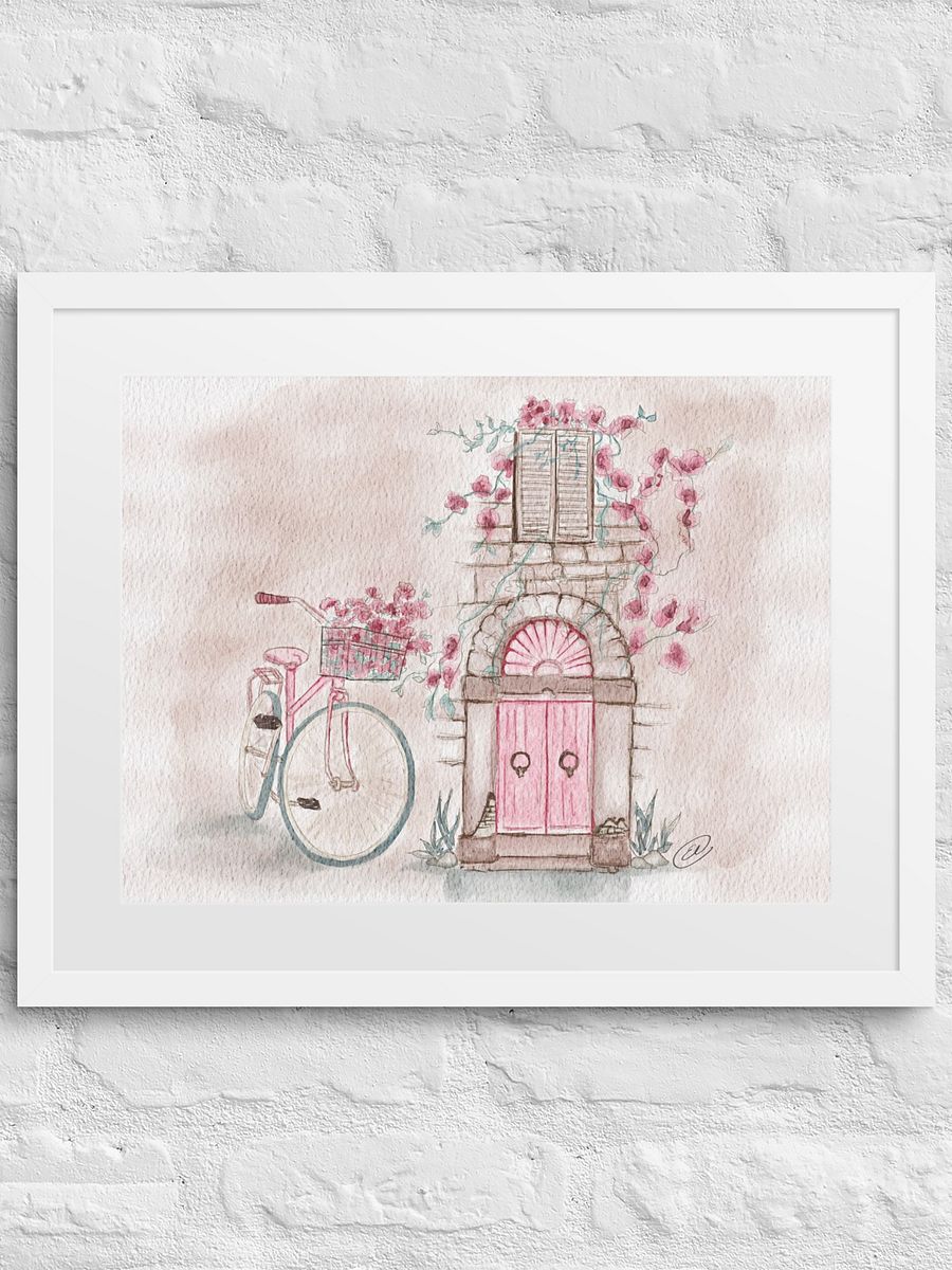 FRAMED Whimsical Bicycle and Flowers Poster product image (49)