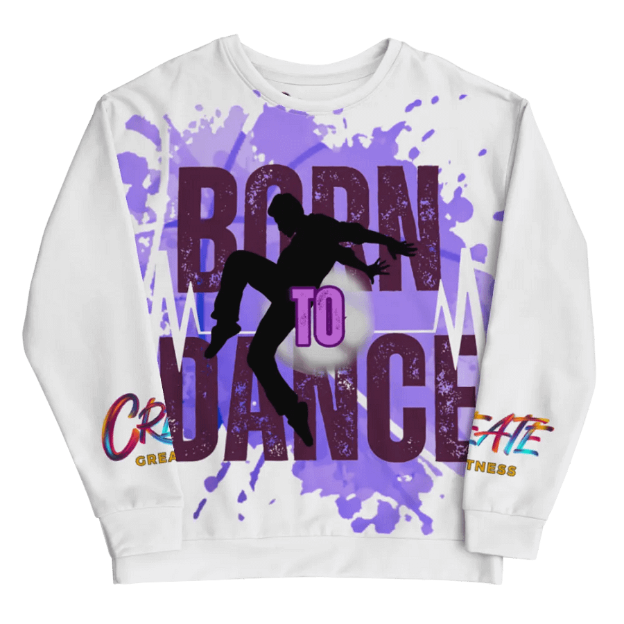 Born to Dance His Silhouette Vibrant Visionary All-Over Print Sweatshirt product image (12)