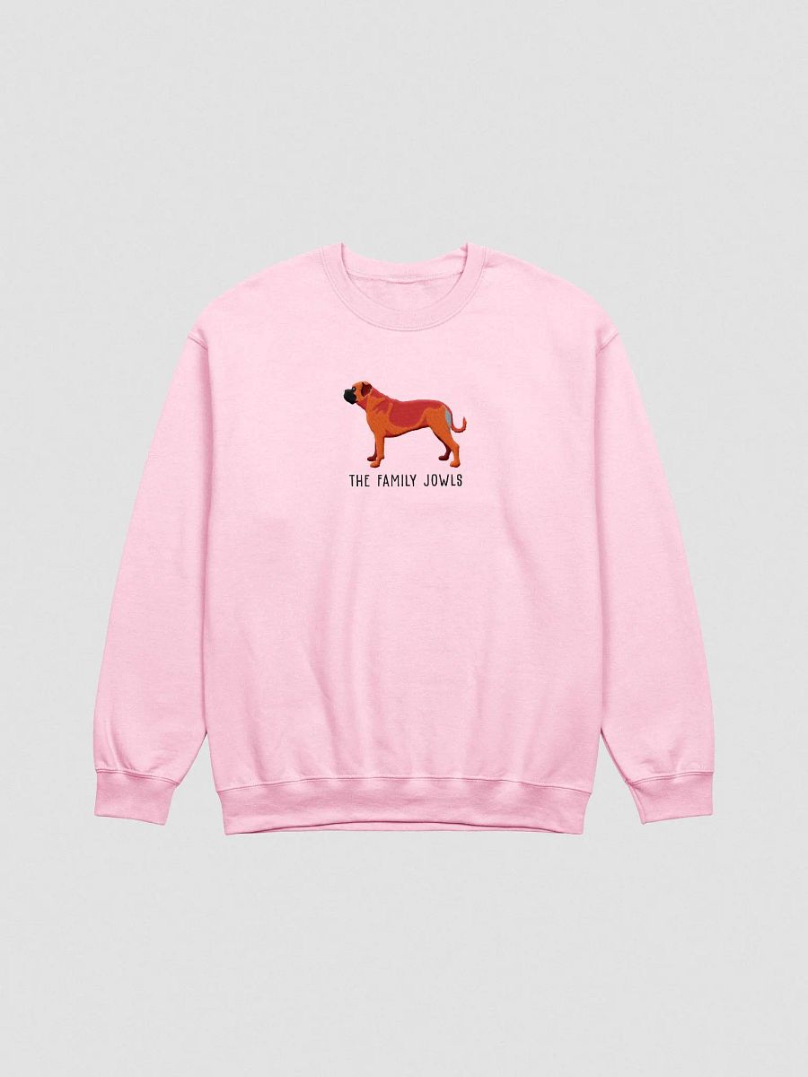 The Family Jowls Sweatshirt(Embroidered) of a Bullmastiff(Red) product image (4)