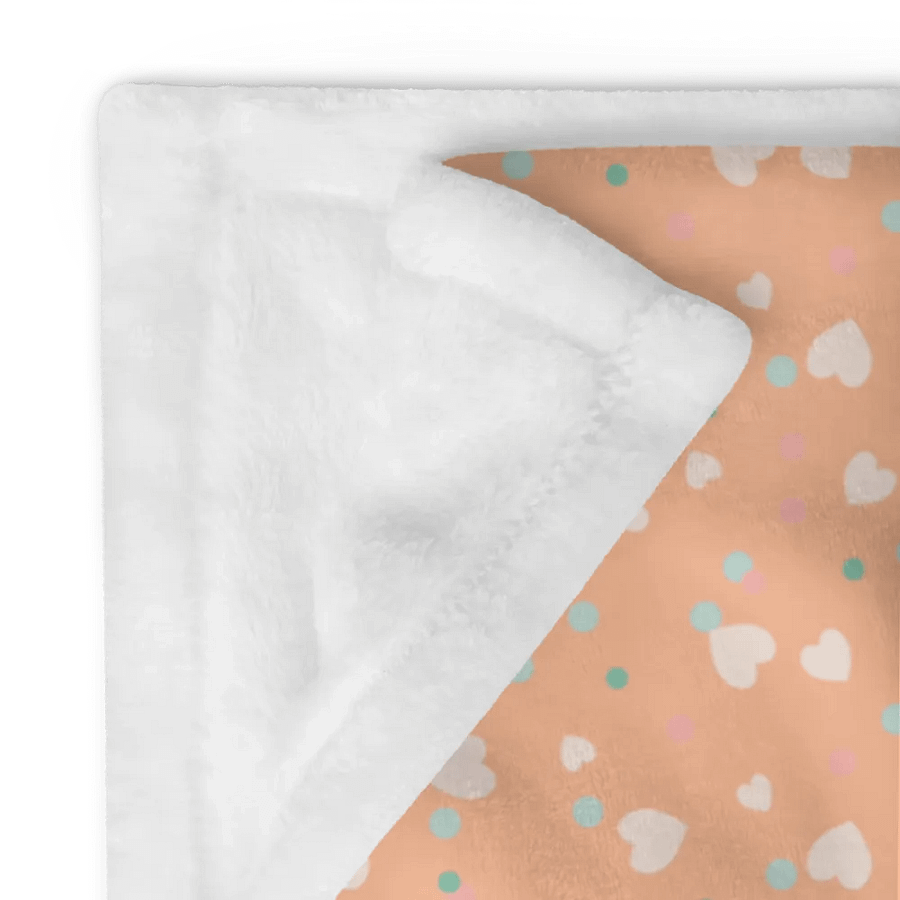 Simply Peachy Hearts and Dots Peach Blanket product image (12)