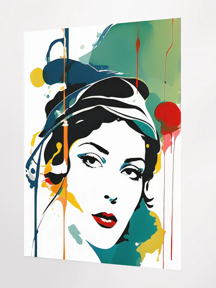 Abstract Flapper Girl - Vintage Style Poster - Medium Size 18x24 Inches product image (2)