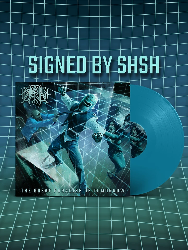 THE GREAT PARADISE OF TOMORROW VINYL (BLUE) SIGNED BY THE BAND product image (1)