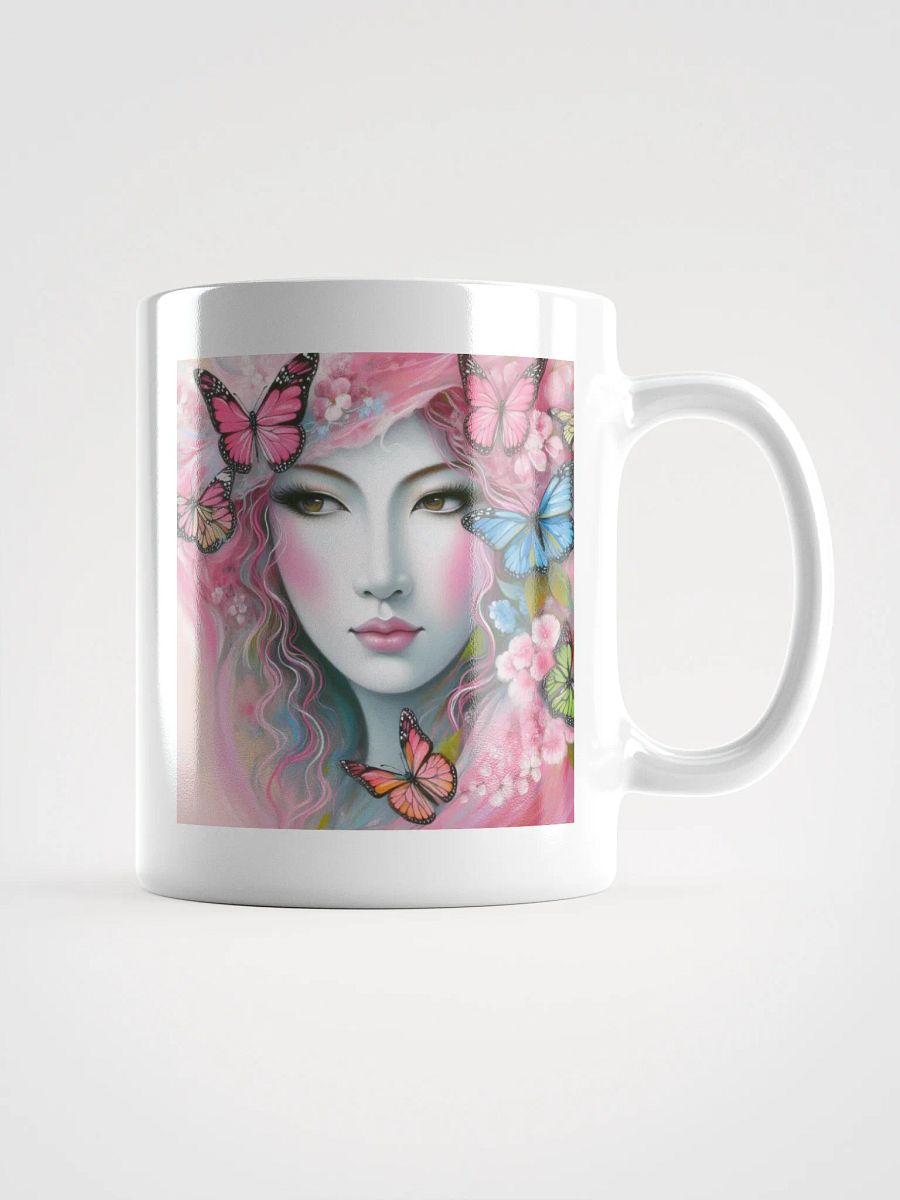 Woman With Pink Butterflies Mug product image (1)