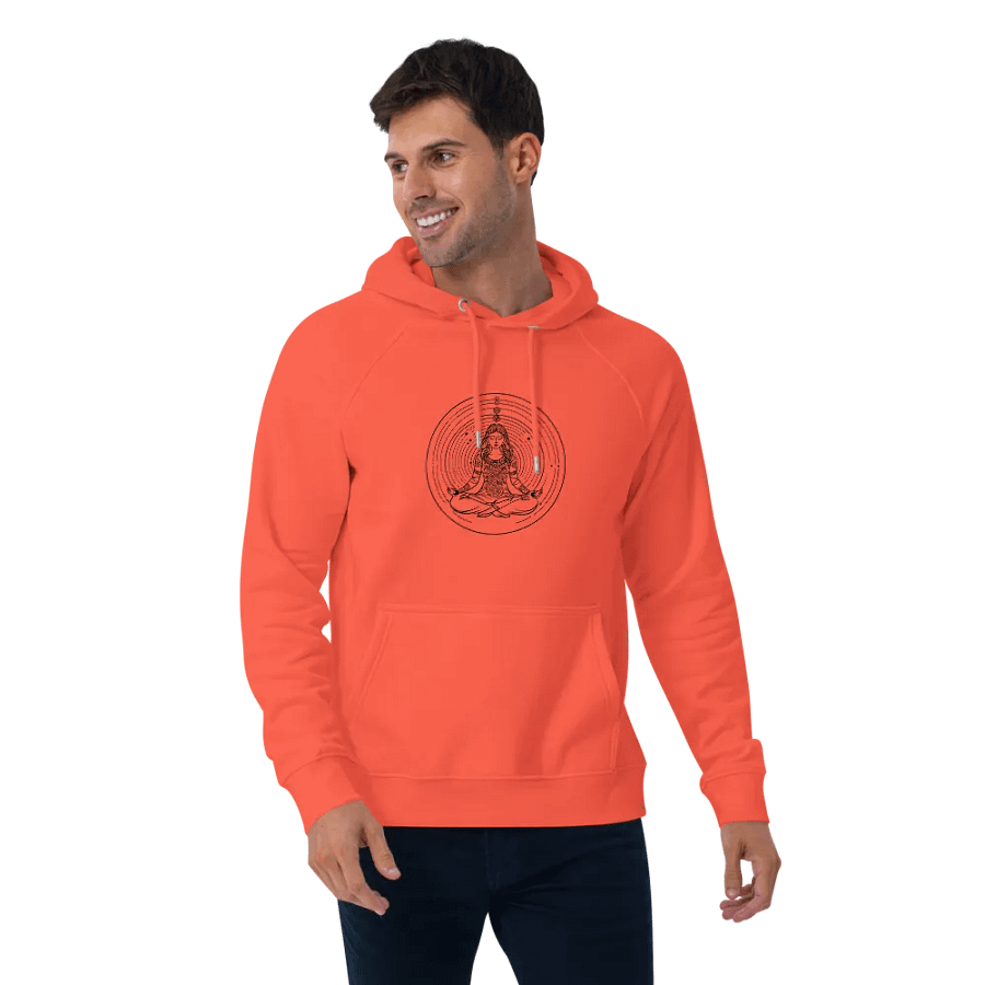 [Meditation 2 - Black] - Unisex Eco Raglan Hoodie product image (4)