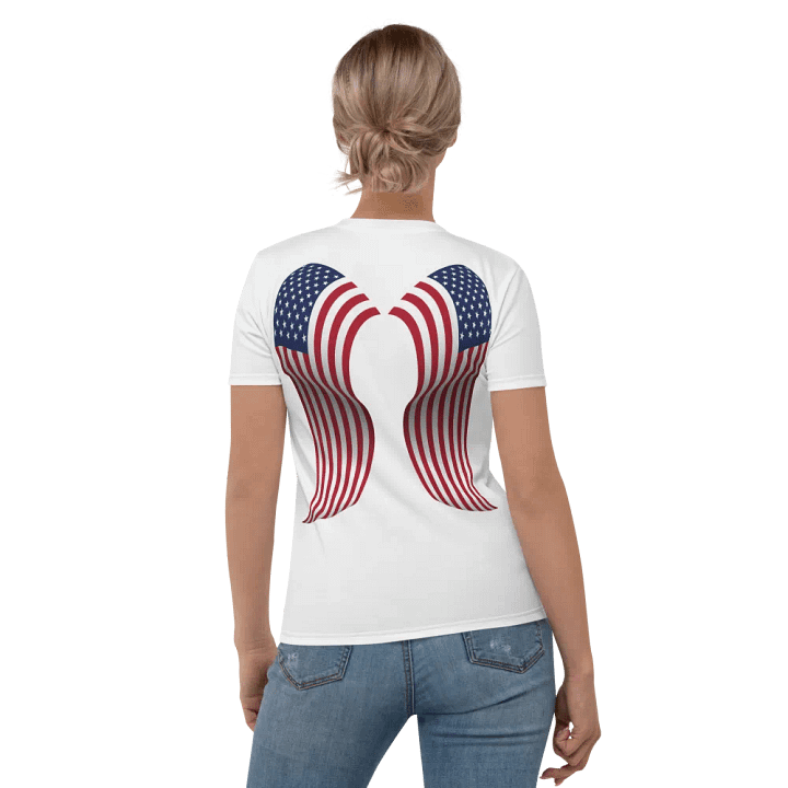 Stars and Stripes Angel Wings Women’s Tee product image (1)