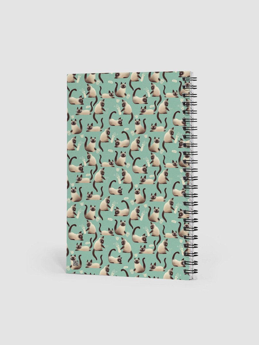 Bad Siamese Cats Knocking Stuff Over Pattern Notebook, Mint product image (2)