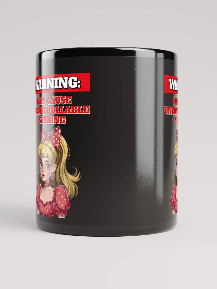 Warning: May Cause Uncontrollable Staring - Funny Black Coffee Mug product image (2)