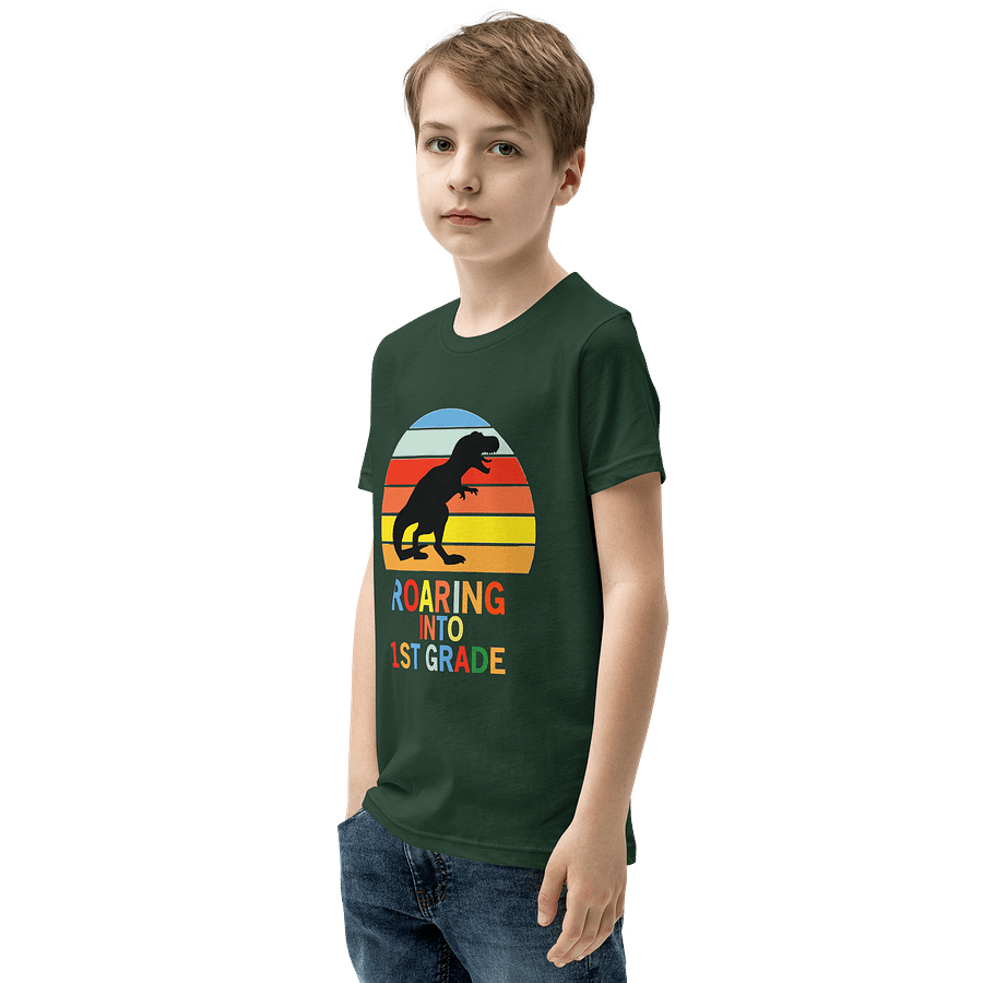 Youth Roaring Into First Grade T-Shirt product image (15)