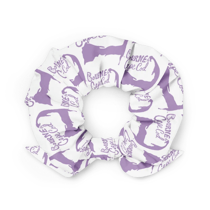 BOURNE to Cape Cod™ | Hair Tie | Coastal Chic | All-Over Logo Print | East Side Lavender on White product image (2)