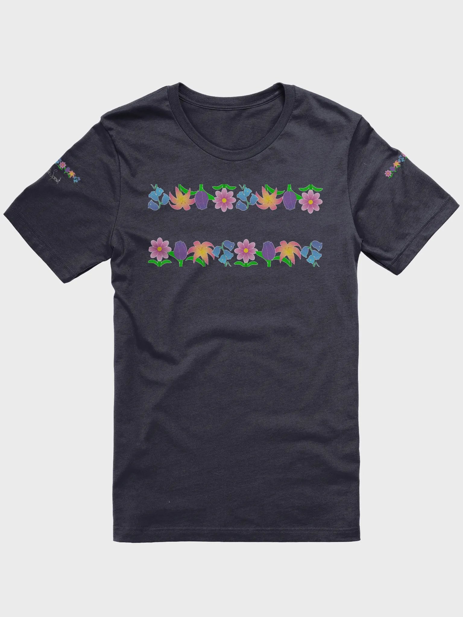 Flowery - Tee with mini flowers on sleeves product image (8)