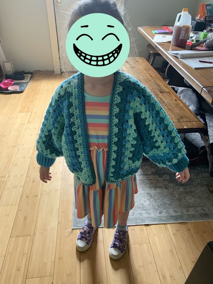 Child Crochet Hexi Cardigan product image (1)