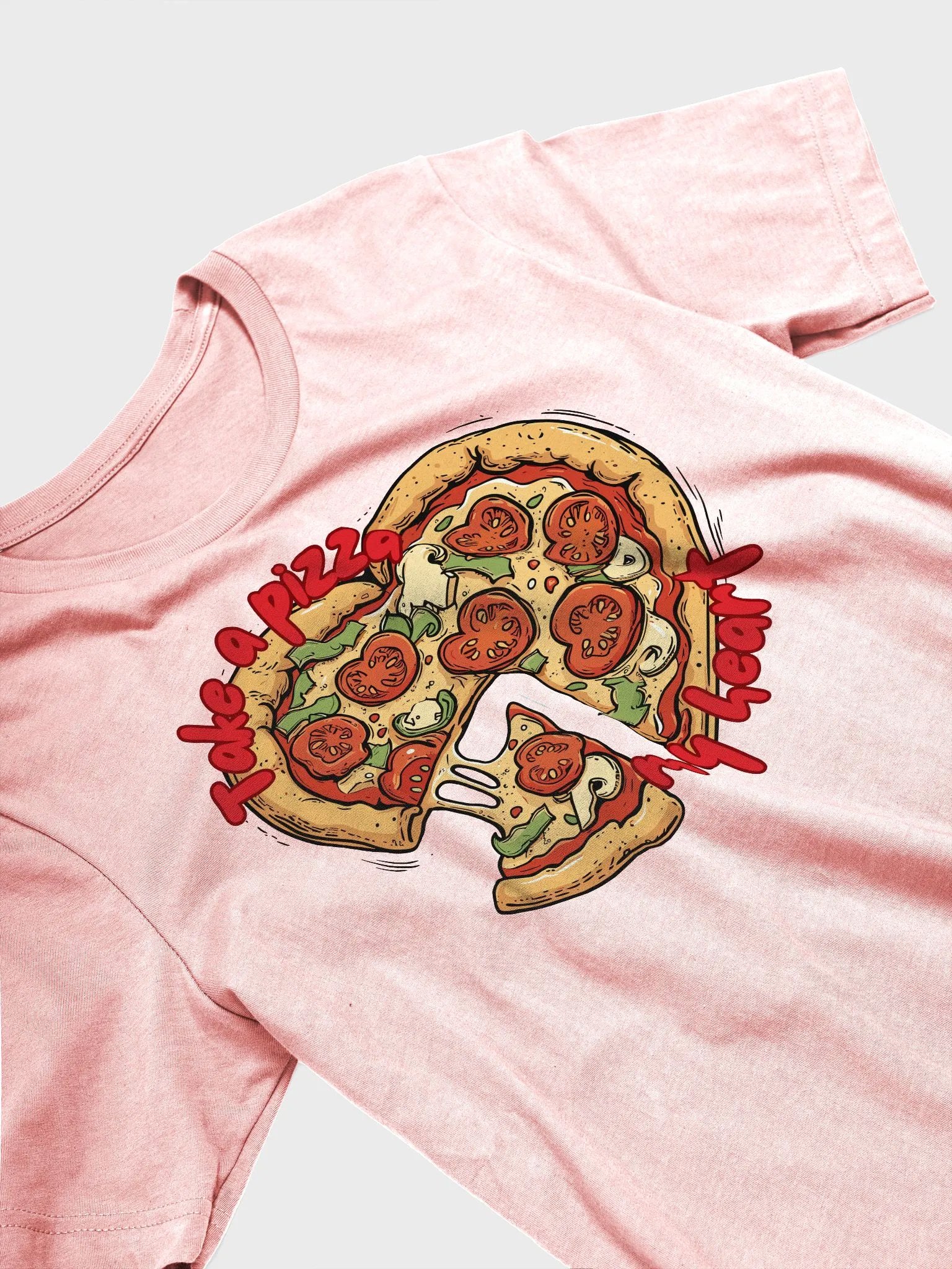 Take A Pizza My Heart Funny T-Shirt, Unisex Graphic Tee, Pizza Lovers Gift, Casual Foodie Apparel, Valentine's Day Shirt product image (26)