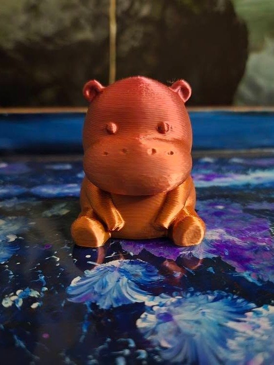 Medium Sitting Hippo - 3D Printed product image (1)