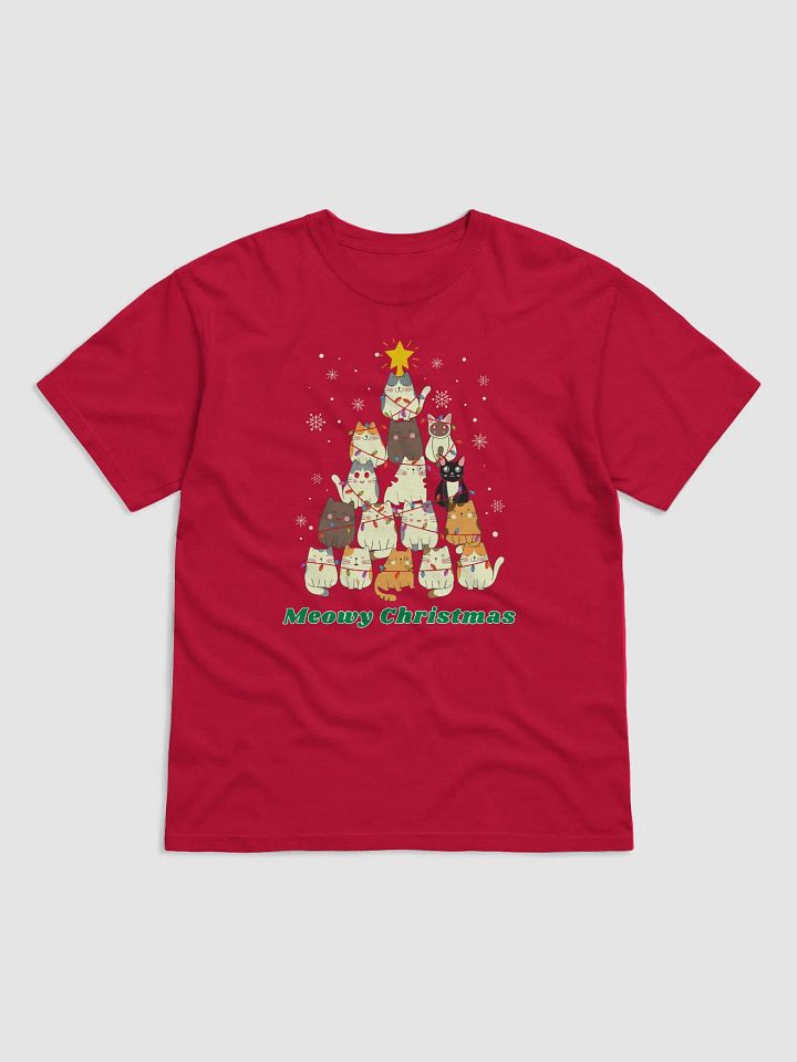 Red Meowy Christmas T shirt product image (1)