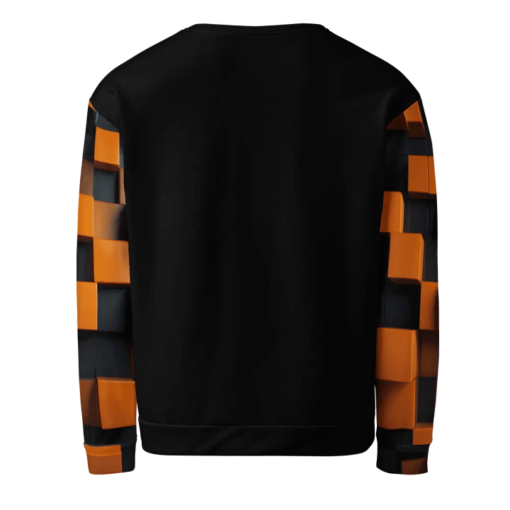 Black And Orange Squares Unisex Sweatshirt product image (2)