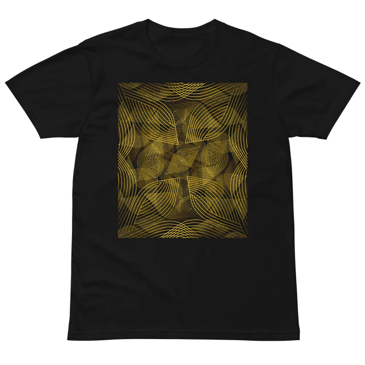 T-Shirt with golden lines and leaf design product image (2)