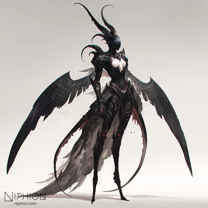 High-Resolution Digital Art – Abyssal Seraph, Character Design #8 product image (1)