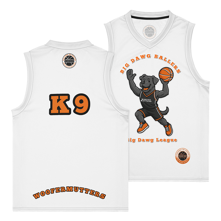 Premium Basketball Jersey Gray Cane Corso WooferMutter product image (1)