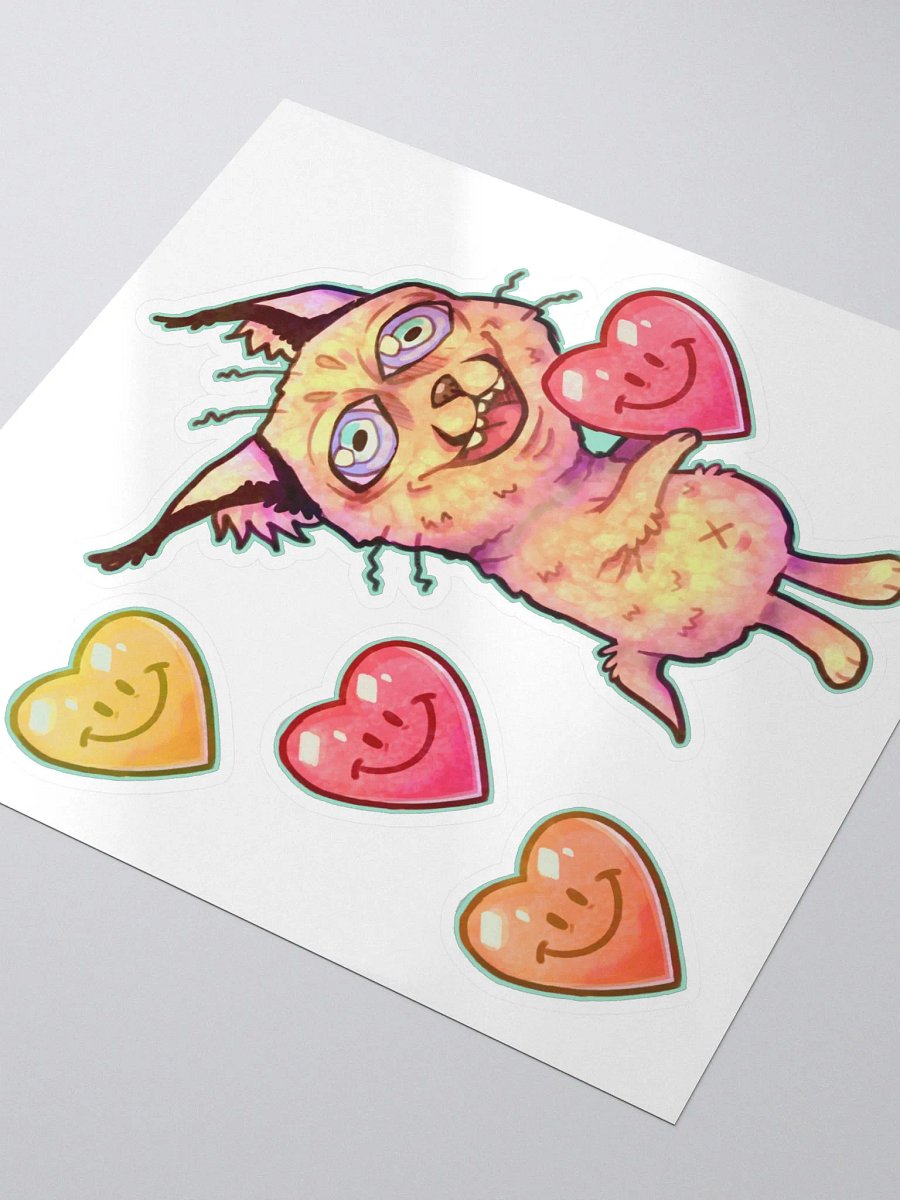 Filthy Floppa + Happy Hearts Sticker Sheet product image (2)