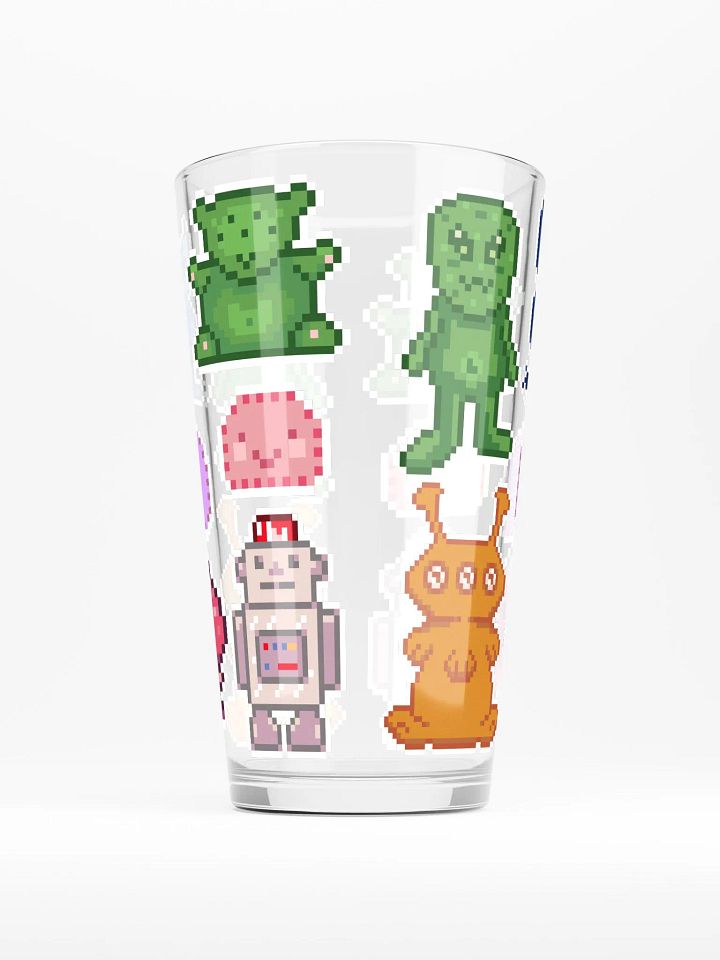 Outta Space Pixels (Aliens) pint glass product image (1)