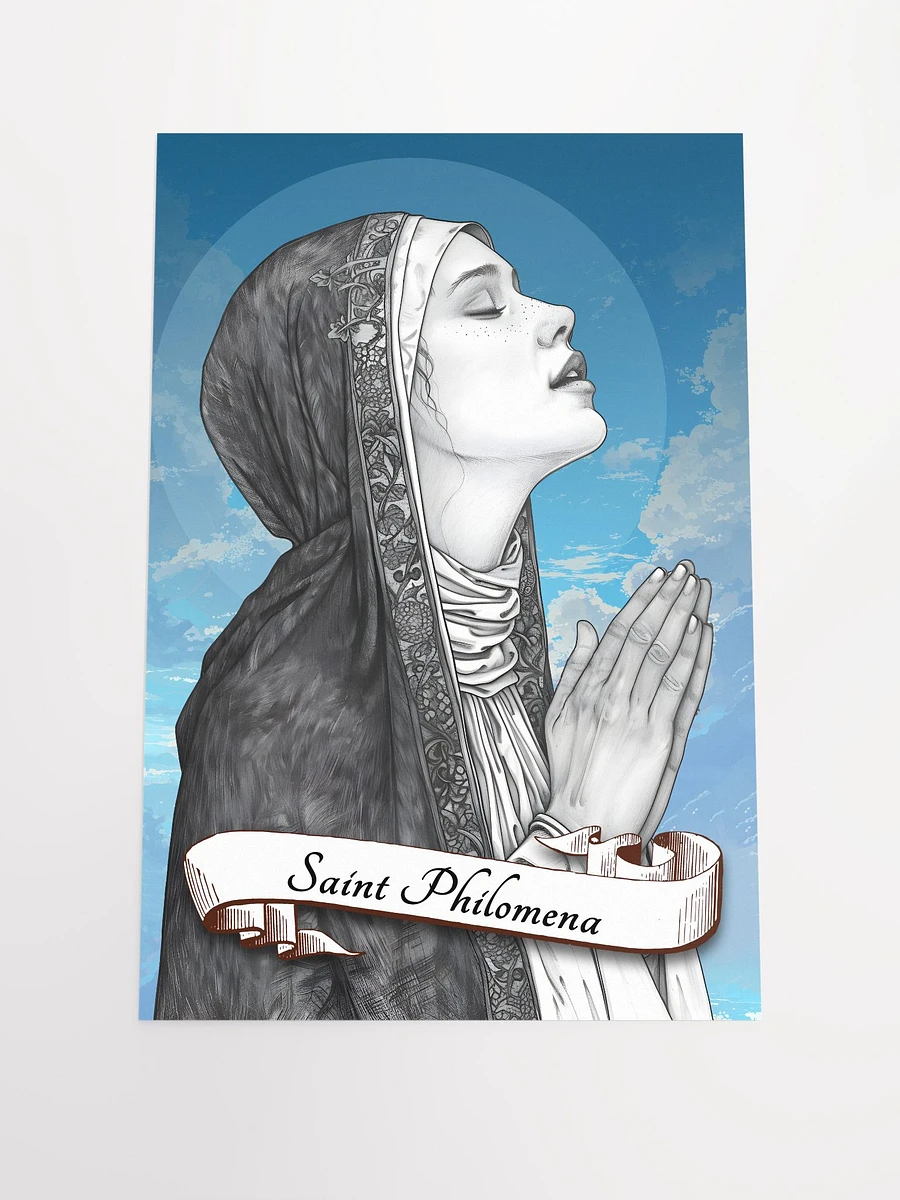 Saint Philomena Patron Saint of Newlyweds, Infants, Youth, the Childless, Expectant Mothers, Matte Poster product image (3)