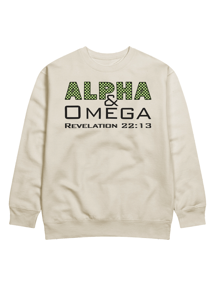 Alpha & Omega Christian SweatShirt | Jesus Christ Faith Sweater | Inspirational Bible Verse Shirt for Believers product image (2)