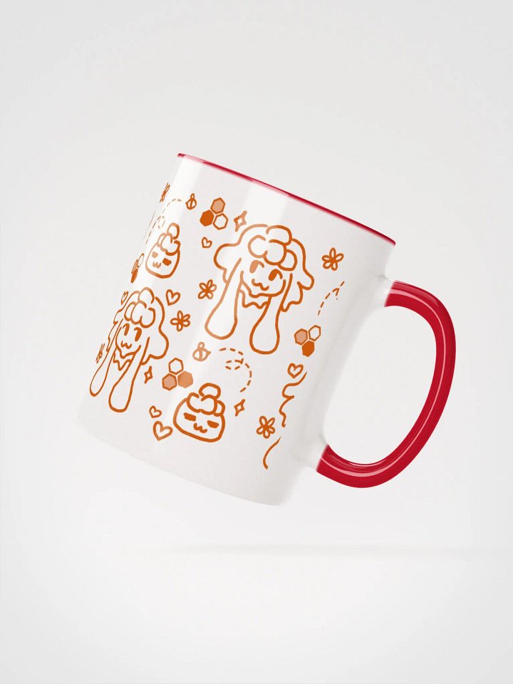 ceramic honeyy mug - orange print product image (8)