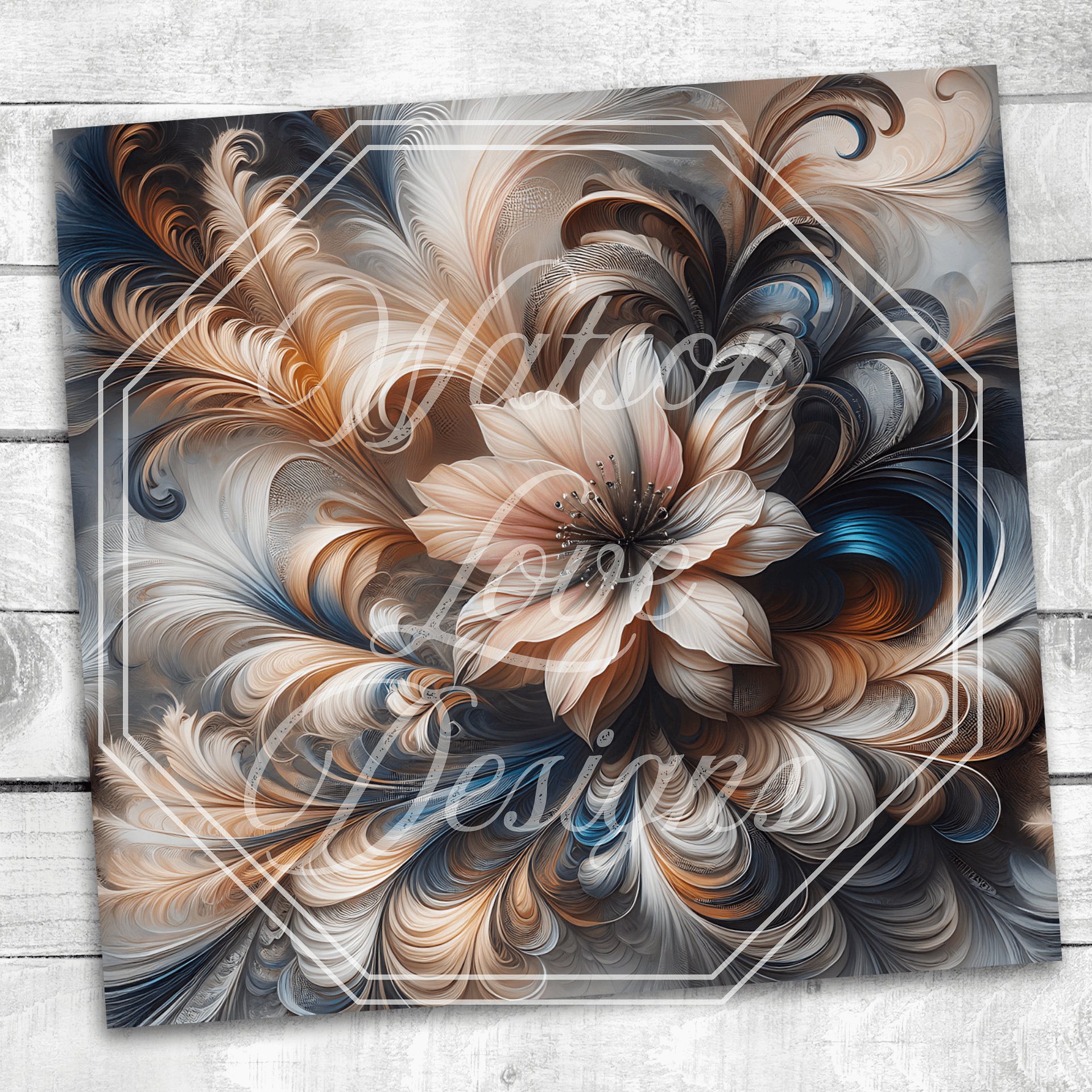 Abstract Floral 20 oz Skinny Tumbler Sublimation Design Digital Download PNG Instant DIGITAL ONLY Tumbler Wrap product image (3)