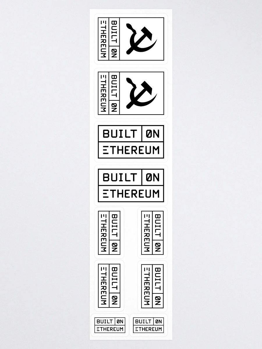 Built on Ethereum sticker set by vectorized product image (3)