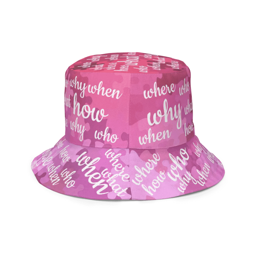 How Puzzling Pink Reversible Bucket Hat product image (4)
