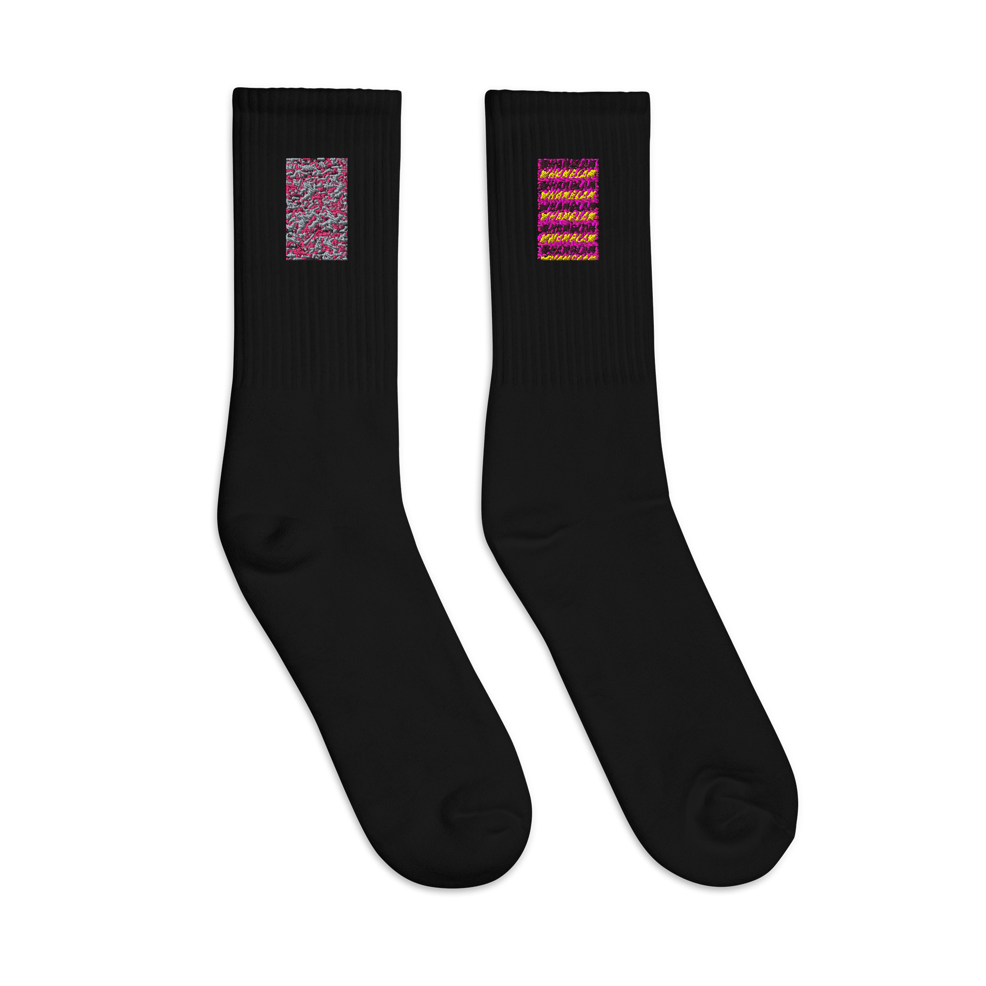 Pink Digital Camo Embroidered Crew Socks product image (3)