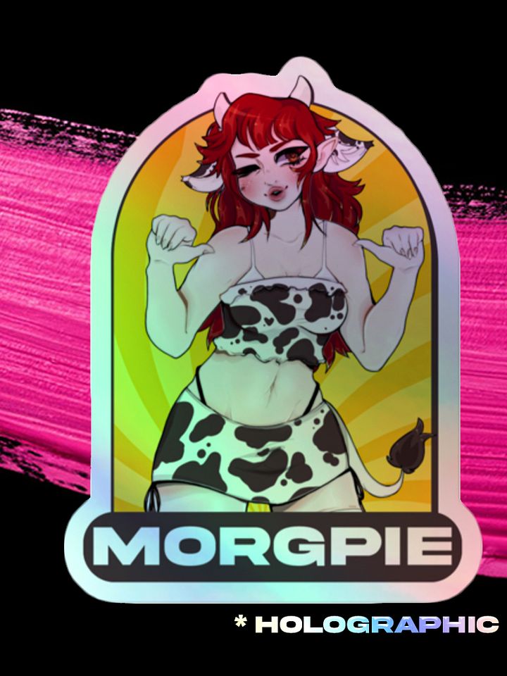 Cow Girl Milkers Holographic Sticker product image (1)