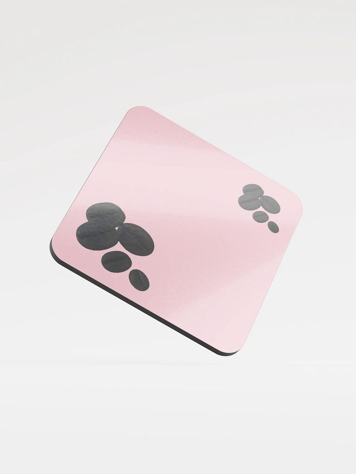 Pink Black Coffee Beans Coaster product image (1)