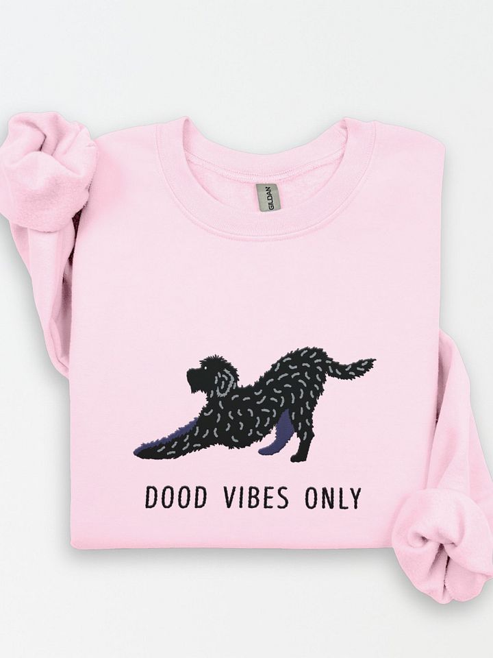 Dood Vibes Only Sweatshirt (Embroidered) of a Labradoodle(Black) product image (1)