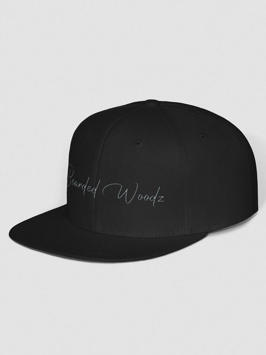 Bearded Woodz Signature Snapback Cap (Grey Embroidery) product image (2)