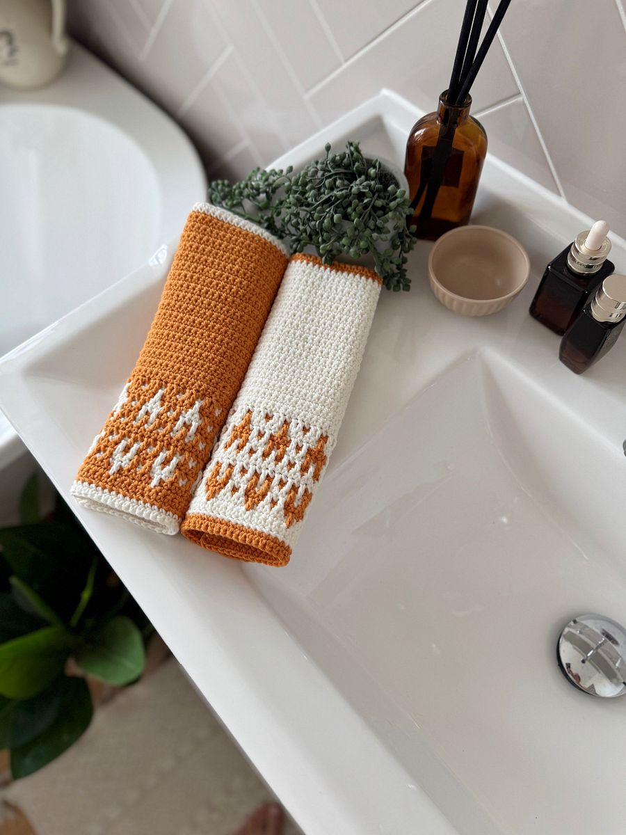 CROCHET PATTERN & VIDEO - 5 Inset Mosaic Crochet Washcloth Patterns product image (5)