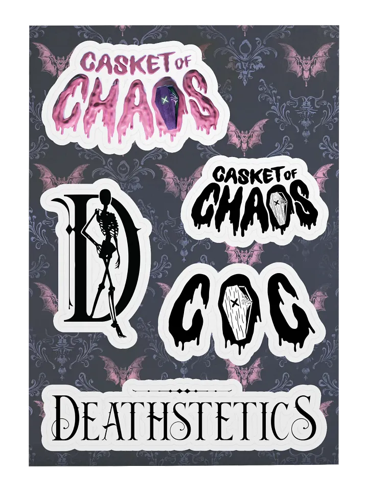 Deathstetics/Casket of Chaos Kiss Cut Sticker Sheets product image (1)
