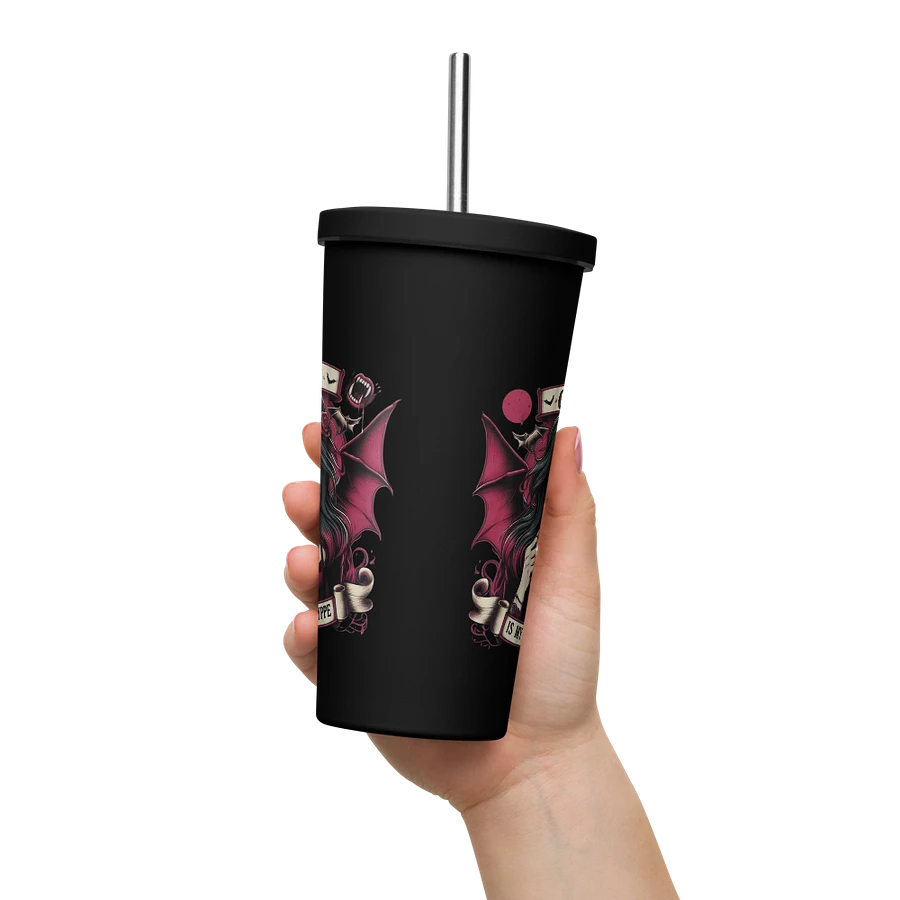 Coffee Is My Blood Type - Insulated Tumbler with a Straw product image (27)