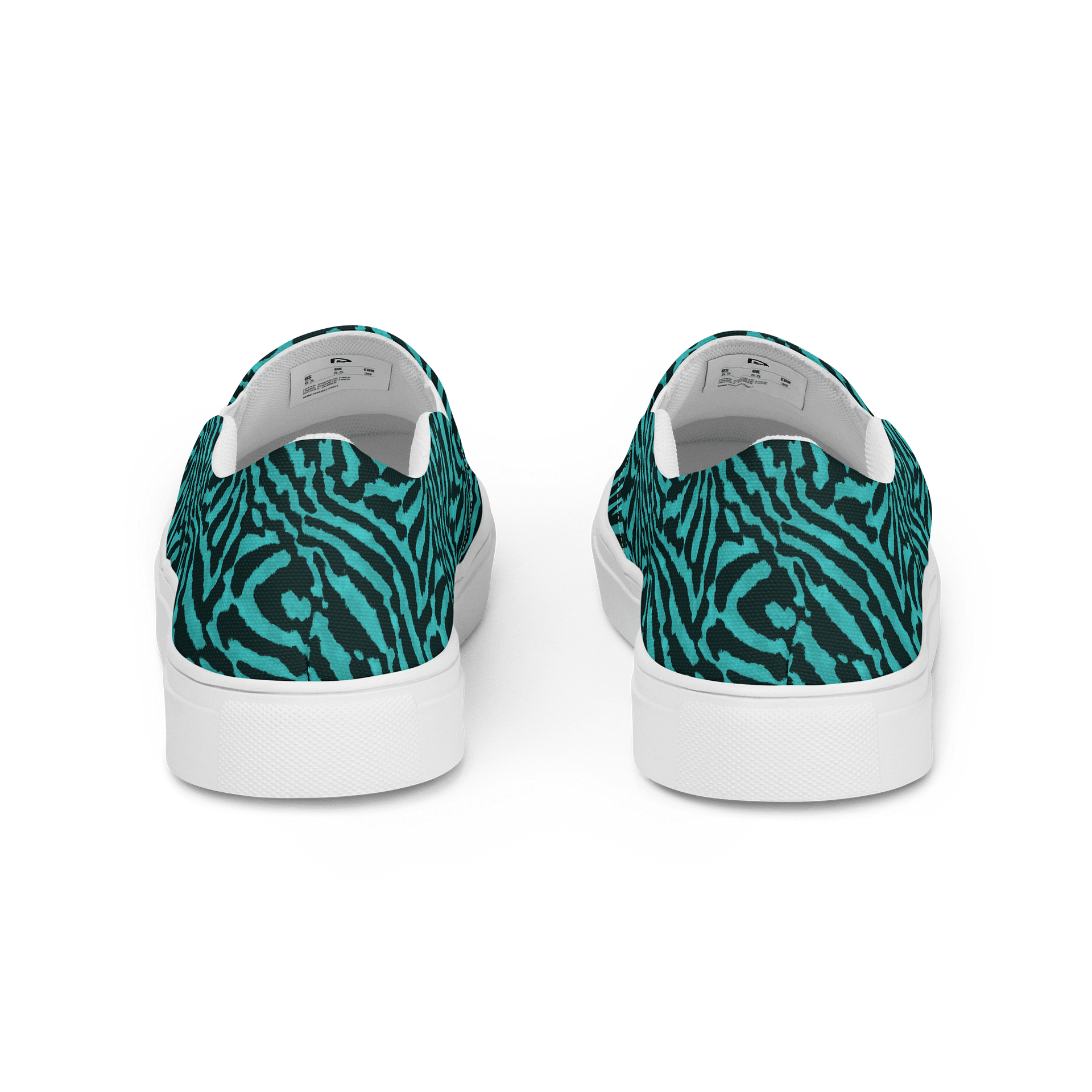 Teal Zebra Canvas Shoes product image (4)