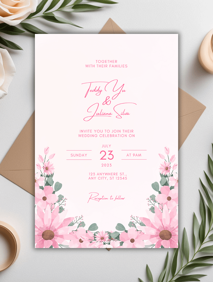 Modern Wedding Card - Dizynai (DW-06) product image (1)