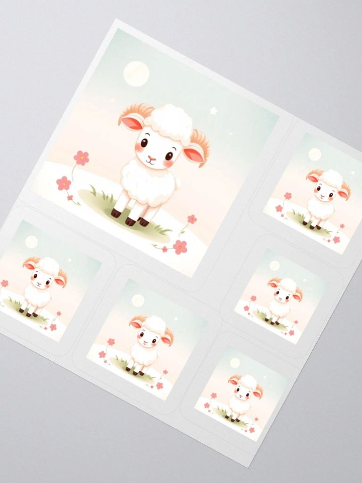 Whimsical Sheep Dreams Kiss Cut Stickers product image (2)