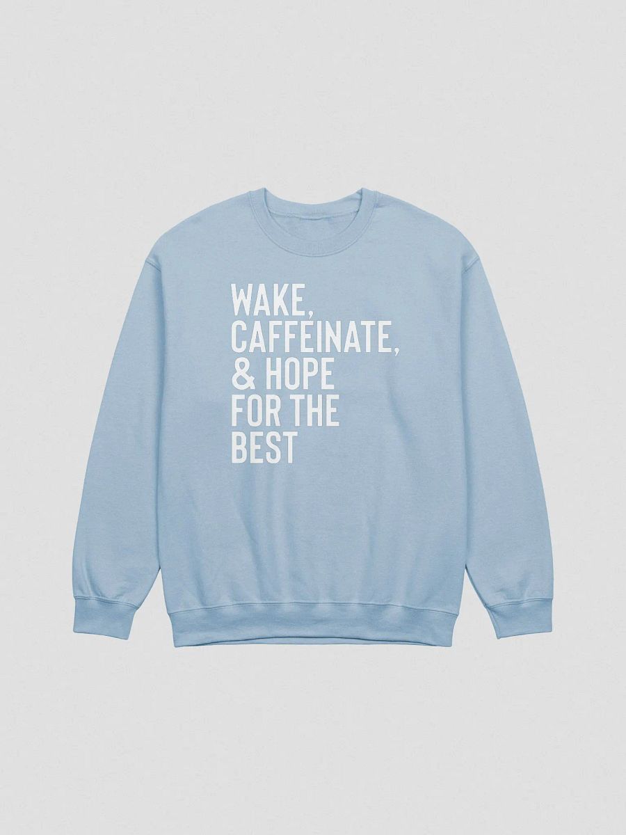Wake & Caffeinate Pullover (White) product image (2)